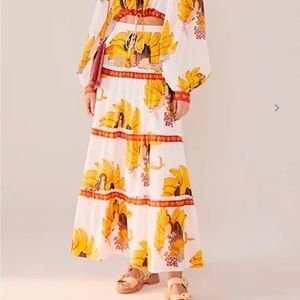 Farm Rio Banana Maxi Skirt